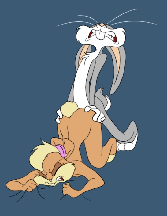 1boy anthro ass breasts bugs_bunny color doggy_style duo female fur furry furry_only lagomorph lola_bunny looney_tunes male mammal rabbit scrunchy_face sideboob smile space_jam spiritto straight warner_brothers