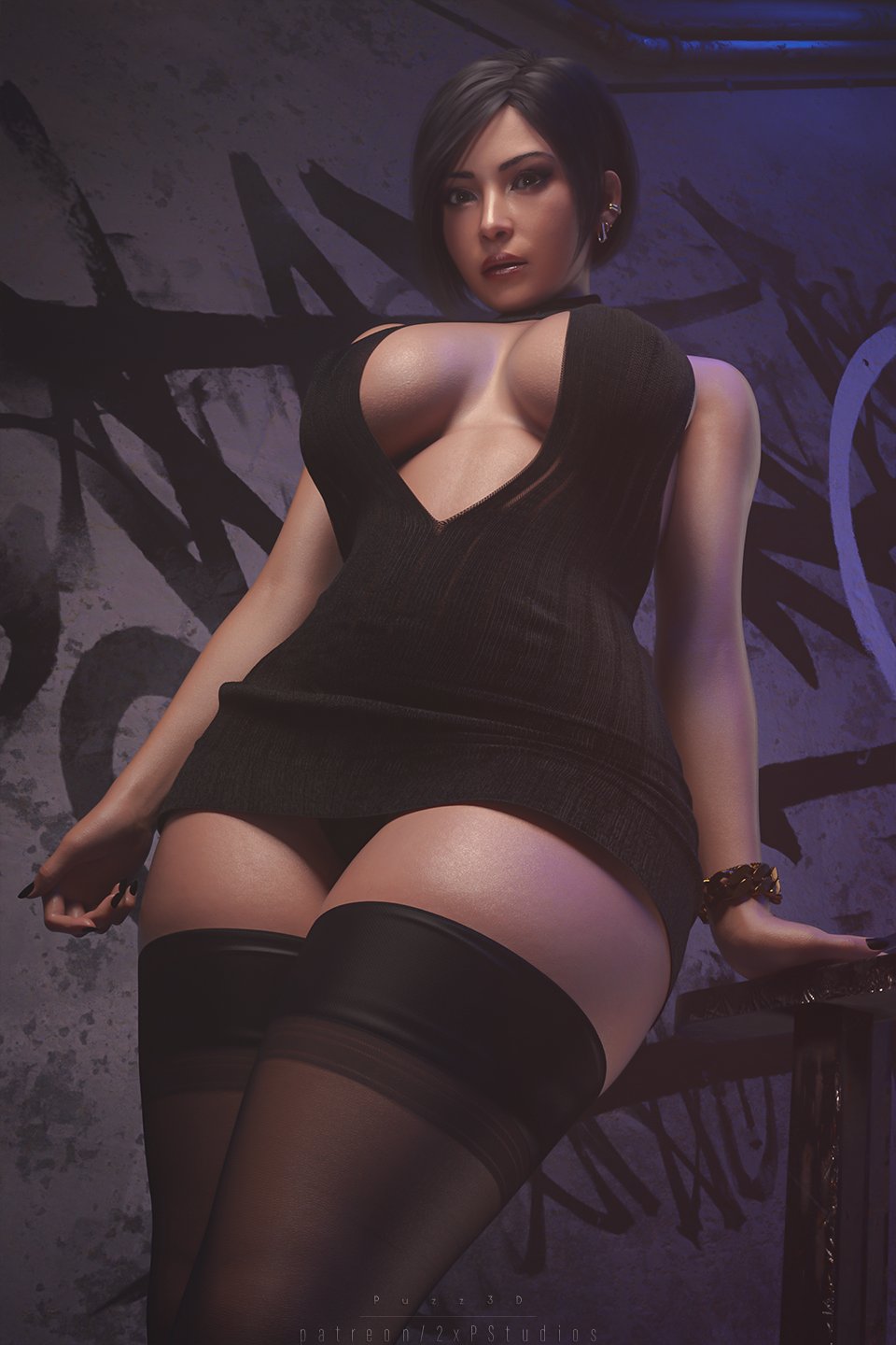 1girls, 2xp studios, 3d, ada wong, ada wong (adriana), asian, asian female, ass, big ass, big breasts, big butt, black hair, black hair female, breasts, capcom, chinese, chinese female, female, female only, large ass, large boobs, large breasts, large butt, light skin, light-skinned female, resident evil