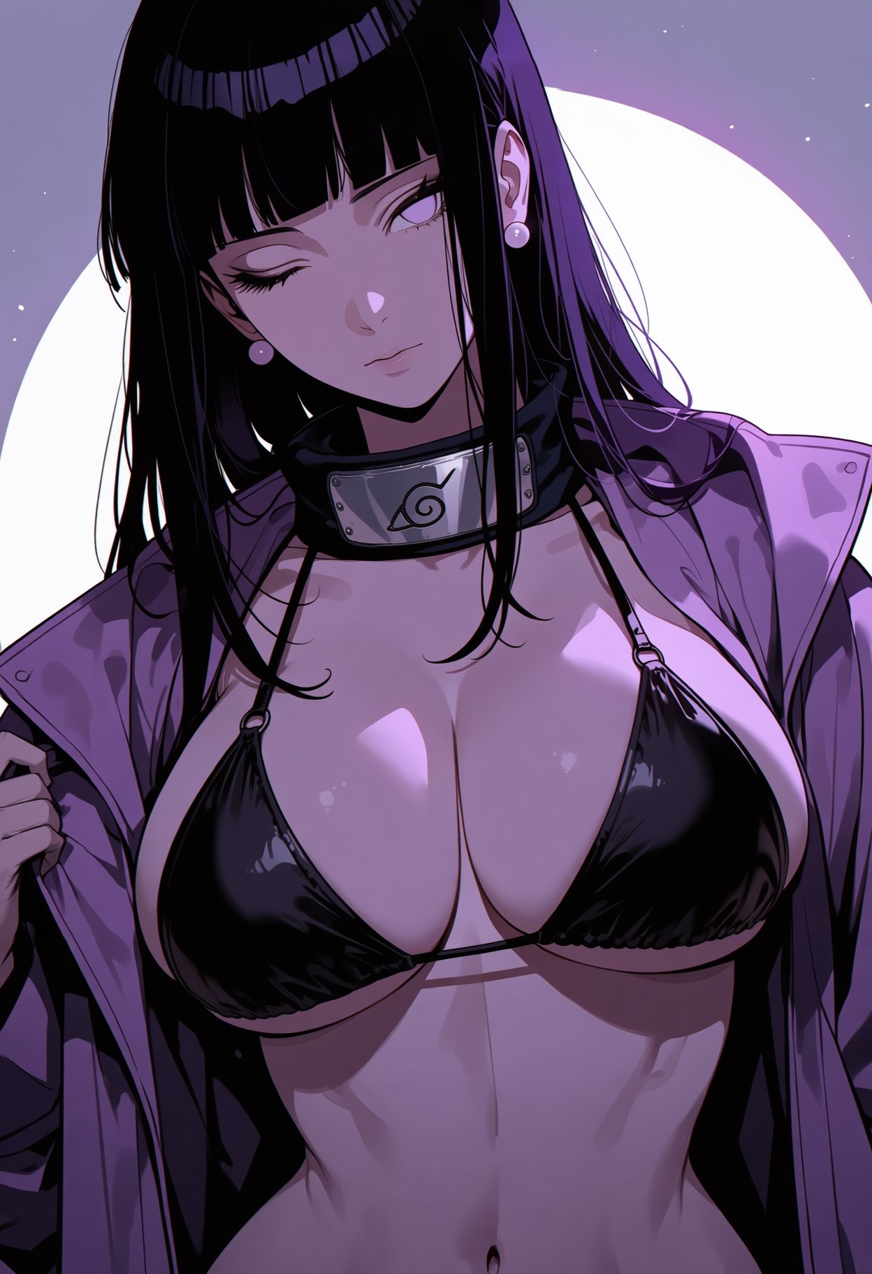 1girls, ai generated, female, female only, hyuuga hinata, long hair, naruto, naruto (series), naruto shippuden, solo, solo female, tagme