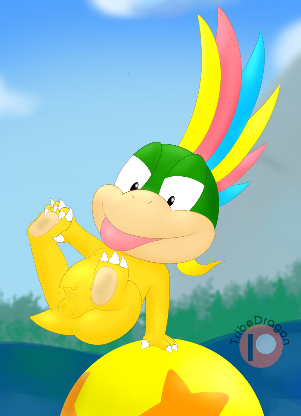 koopaling lemmy_koopa male_only mario_(series) nintendo nude penis shell-less solo tribaldragon video_games