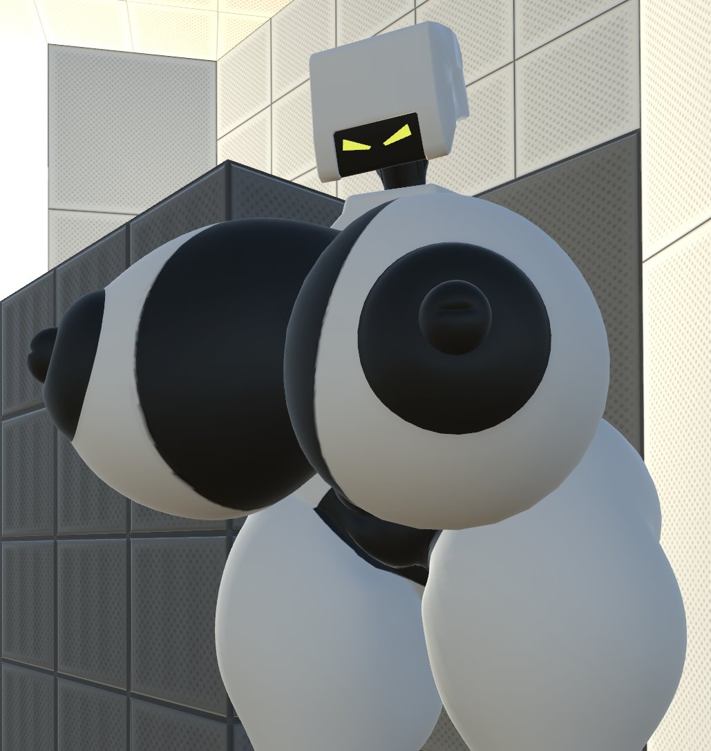1girls, angry expression, anthro, ass, black and white body, black nipples, breasts, breasts bigger than head, disney, fagottini31, female, female only, huge ass, huge breasts, huge nipples, huge thighs, humanoid, hyper, hyper breasts, m-o, mechanical, nipples, pixar, robot, robot girl, tagme, wall-e, yellow eyes