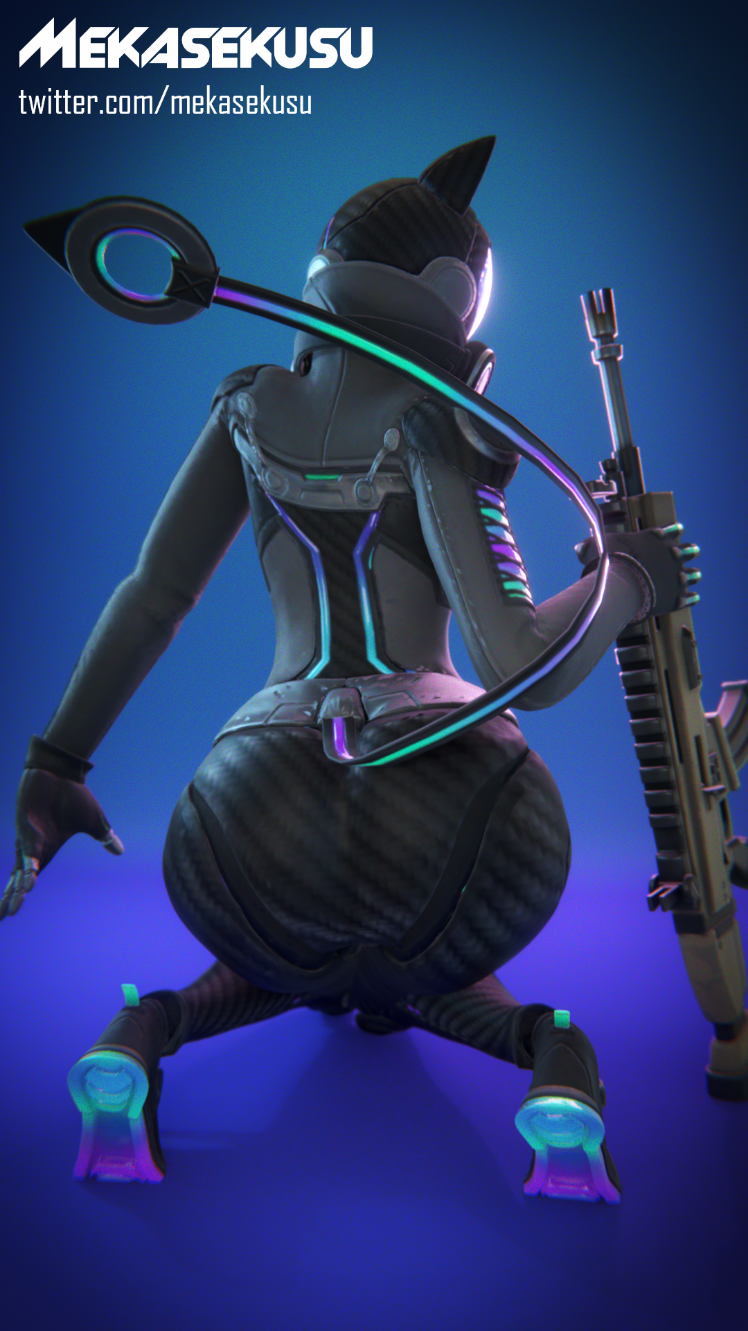 3d, female, female only, fortnite, mekasekusu, neko-rx1 (fortnite)