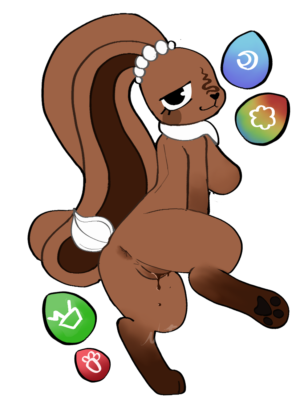 2025 alpha_channel anus artist_name ass big_ears bodily_fluids breasts brown_body brown_fur candy chocolate cocoa_(dandy's_world) dandy's_world dessert digital_drawing_(artwork) digital_media_(artwork) easter easter_egg egg female food fur genitals hi_res holidays lagomorph leporid looking_at_viewer mammal nath4ni3l pawpads paws pussy rabbit rear_view signature simple_background solo text transparent_background