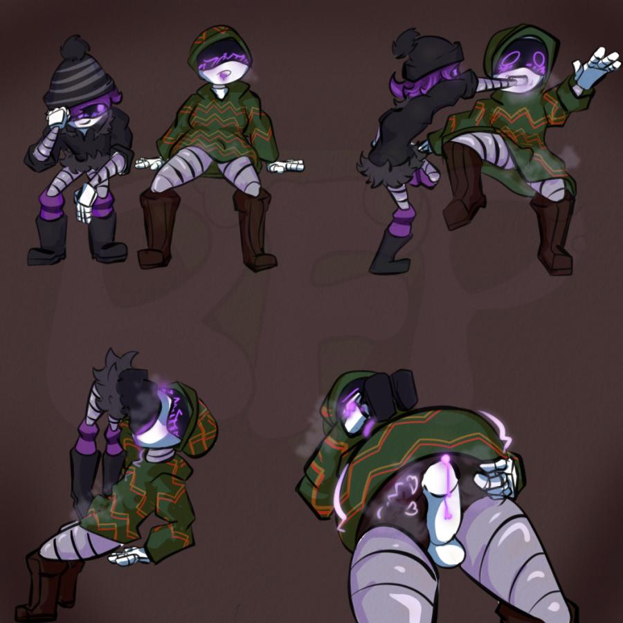 1boy, 1girls, balls, ballsack, belly bulge, cock, crawling, female, glitch productions, male, male pred, murder drones, oral vore, orgasm from vore, orgasm without stimulation, penis, reflectingpool, sam (murder drones), sleeping, stomach bulge, stomach deformation, unwilling pred, uzi (murder drones), vore, willing prey, willing vore