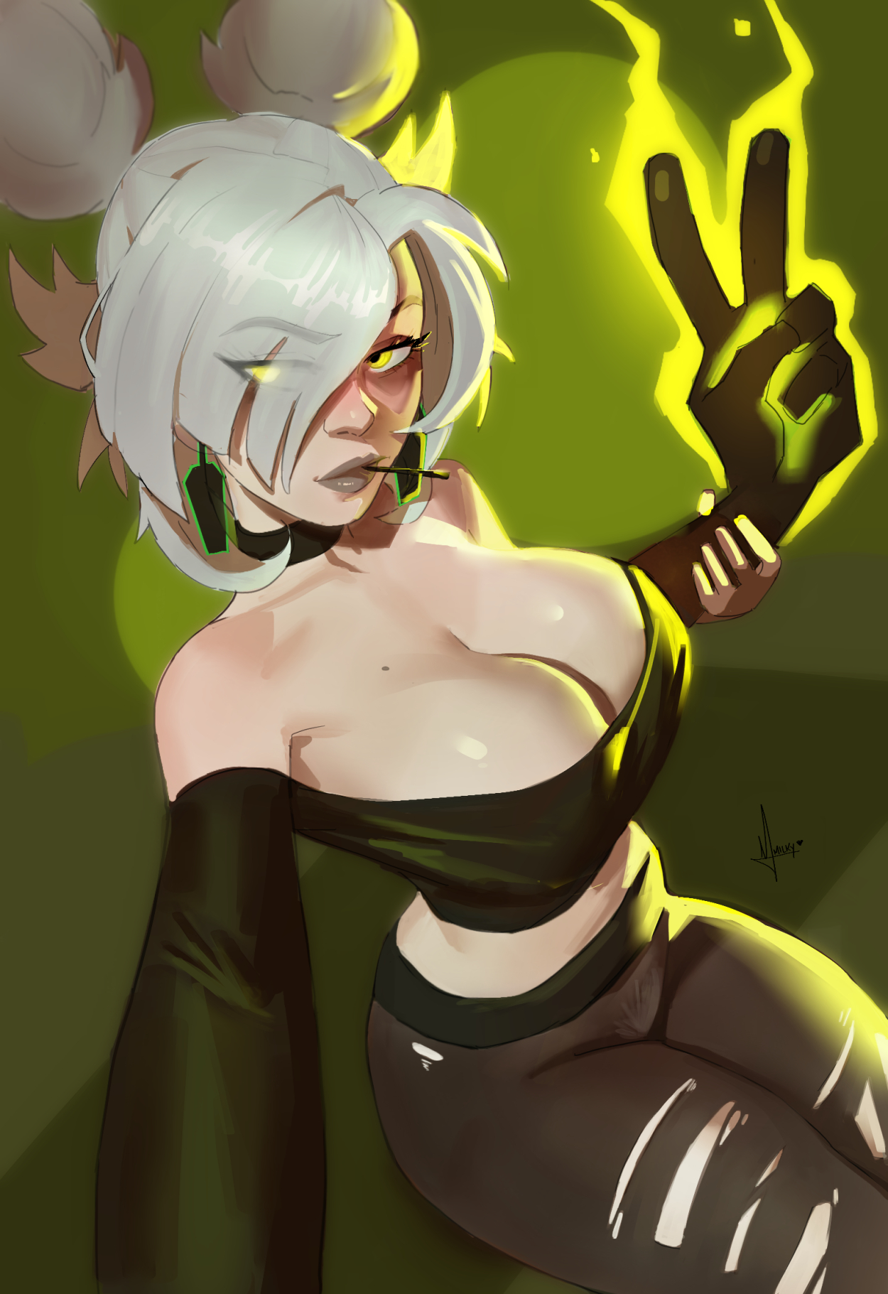 1female, 1girls, 2d, 2d (artwork), bedroom eyes, big ass, big breasts, big butt, big thighs, black eyeshadow, black leotard, black lips, black lipstick, boobs, boobs bigger than head, boobs focus, breasts, breasts bigger than head, bubble ass, bubble butt, cleavage, cleavage focus, cleavage overflow, crop top, dat ass, dat butt, deadlock, emo, emo girl, fat ass, fat butt, female, glowing eyes, goth, goth girl, goth makeup, gothic girl, graves (deadlock), green eyes, leggings, light body, light skin, light-skinned female, mimi milky, necromancer, one, one eye covered, one eye obstructed, one leg up, one piece suit, pale skin, pale skinned female, pale-skin, pale-skinned female, pantyhose, plump, plump ass, plump butt, plump thighs, revealing clothes, revealing clothing, revealing outfit, ripped clothing, ripped pants, ripped pantyhose, ripped stockings, ripping clothing, round ass, round boobs, round breasts, round butt, seductive, seductive body, seductive eyes, seductive female, seductive gaze, seductive look, seductive mouth, seductive pose, seductive smile, skull, slutty female, solo, solo female, solo focus, thick, thick ass, thick butt, thick hips, thick legs, thick thighs, thin arms, thin female, thin waist, tits, tits bigger than head, tits focus, top heavy, tube top, tubetop, valve, valve (company), valve corporation, video game, video game character, video games, white hair