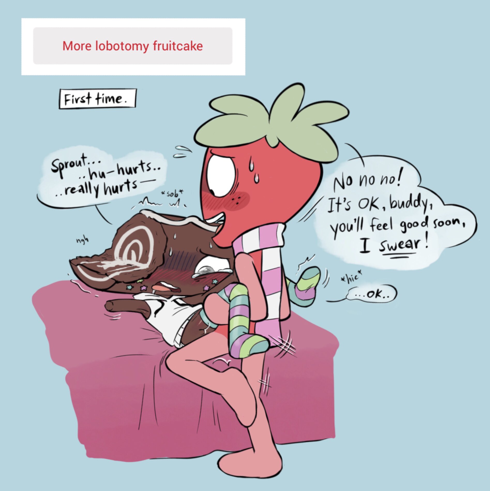 2boys, cosmo (dandy's world), crying, dandy's world, gay, gay sex, lobotomy, male, male only, masonsworldlmao, rape, raped by friend, raped male, sex, sprout (dandy's world), tears, tears of pain, yaoi