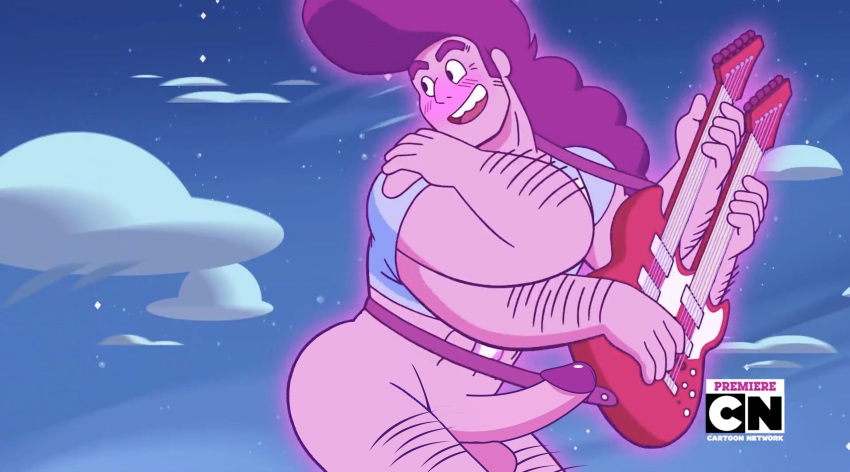 1boy 4_arms abs armpit_hair ass balls bara bare_legs blush blush_lines cartoon_network dilf edit edited erection flying gay gem_fusion guitar leg_hair muscular muscular_male penis shiny_skin shirt sky smile solo steg_(steven_universe) steven_universe steven_universe:_the_movie unknown_artist