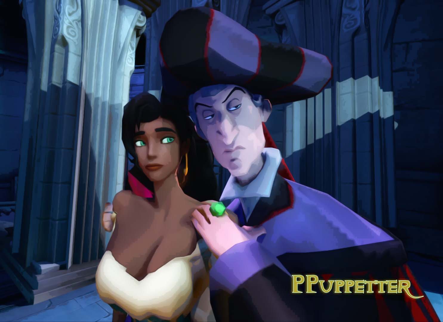 3d big_breasts disney esmeralda judge_claude_frollo puppetter the_hunchback_of_notre_dame