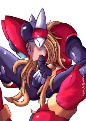 autofellatio bodysuit fellatio headgear helmet male male_only mega_man mega_man_zero oral tagme