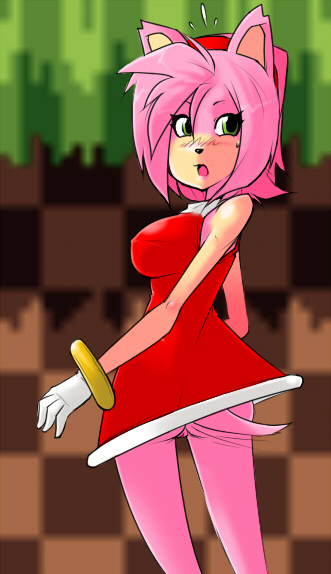 amy_rose anthro beige_skin color female female_only fur furry hedgehog pink_fur skin solo sonic_(series) straight_hair