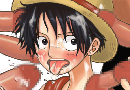 gay male male_only monkey_d_luffy one_piece solo_focus straight_hair tagme yaoi