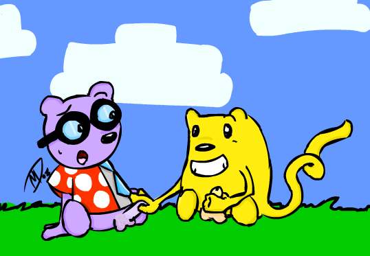 anthro anthro_male anthro_only artist_request blue_sky cloud clouds color colored cub furry grass male male_only nick_jr nickelodeon no_humans outdoor outdoors outside rule_34_(paheal) sky tagme walden wow!_wow!_wubbzy! wubbzy yaoi