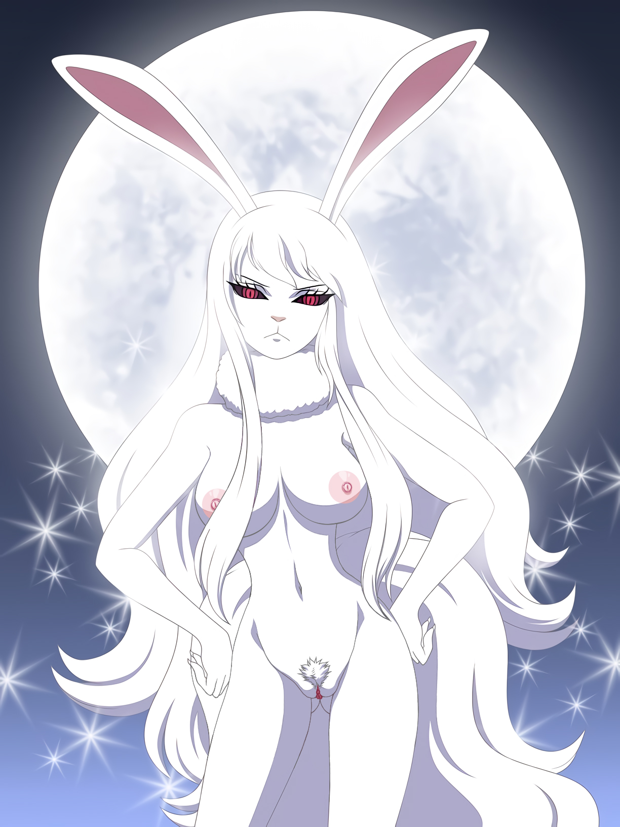 1girls, artist request, carrot (one piece), edit, female, female only, furry, lagomorph, mink tribe, nude, one piece, pubic hair, rabbit humanoid, sulong, sulong carrot