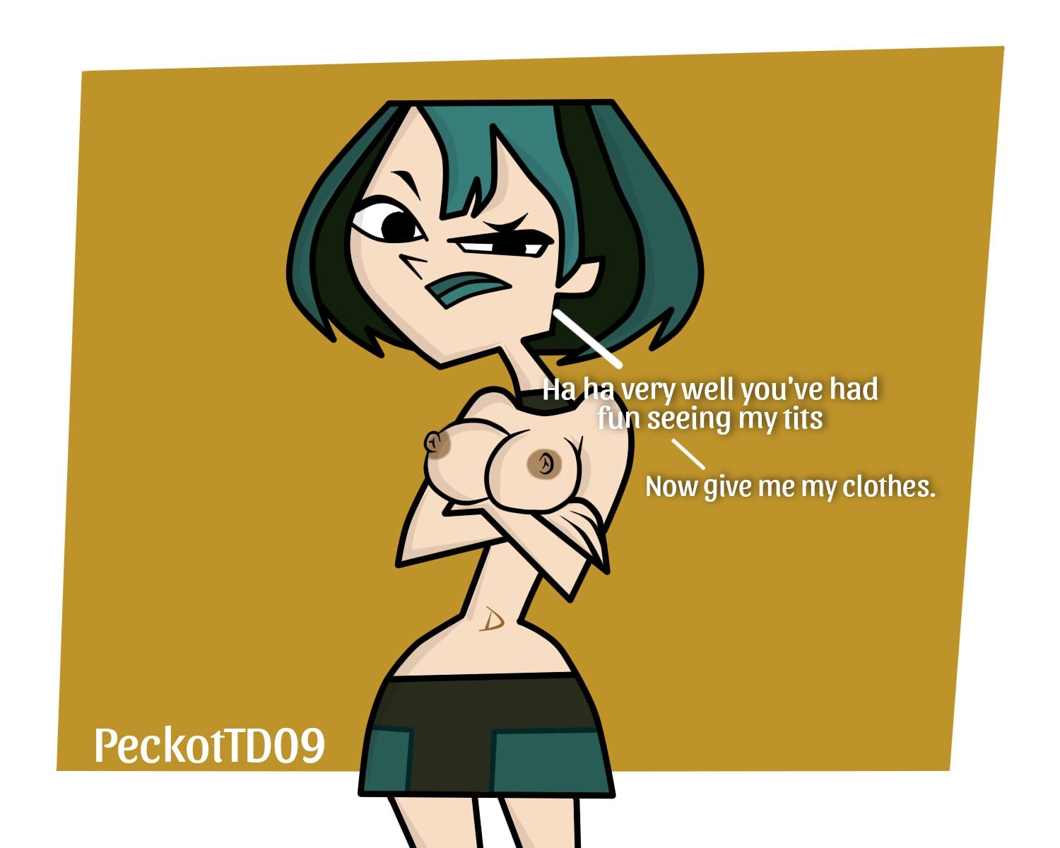 1girls, accurate art style, blue hair, cartoon network, female, female focus, female only, gwen (tdi), light-skinned female, peckottd09, tagme, teletoon, total drama island