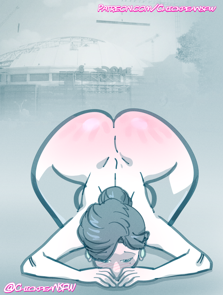 1girls, 2026, after spanking, asian female, ass, big ass, big butt, black hair, blush, butt, chickpea, completely nude, completely nude female, digital drawing (artwork), dogeza, earrings, female, female only, full body, hand print, hand print on ass, huge ass, huge butt, milf, ming lee, naked, naked female, nude, nude female, red ass, solo, solo female, turning red