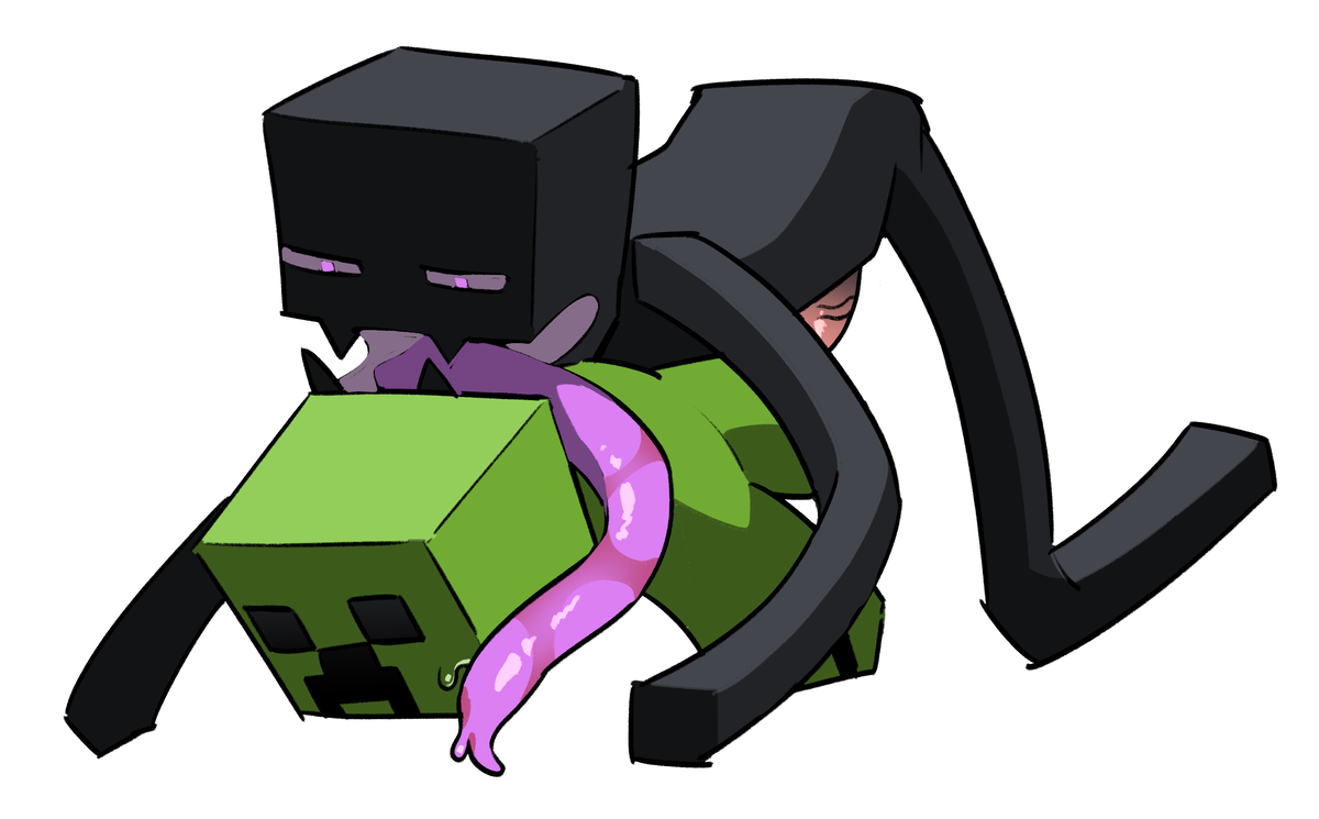 black body, creeper, enderman, gay, imminent rape, imminent sex, long tongue, male, male only, minecraft, minecraft mob, mojang, pinned, pinned down, pinning down, rape, tagme, towering
