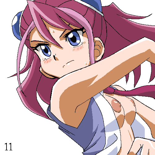 blue_eyes blush breasts clothing female gomatarou hiiragi_yuzu long_hair nipples pink_hair purple_eyes yu-gi-oh! yuu-gi-ou yuu-gi-ou_arc-v