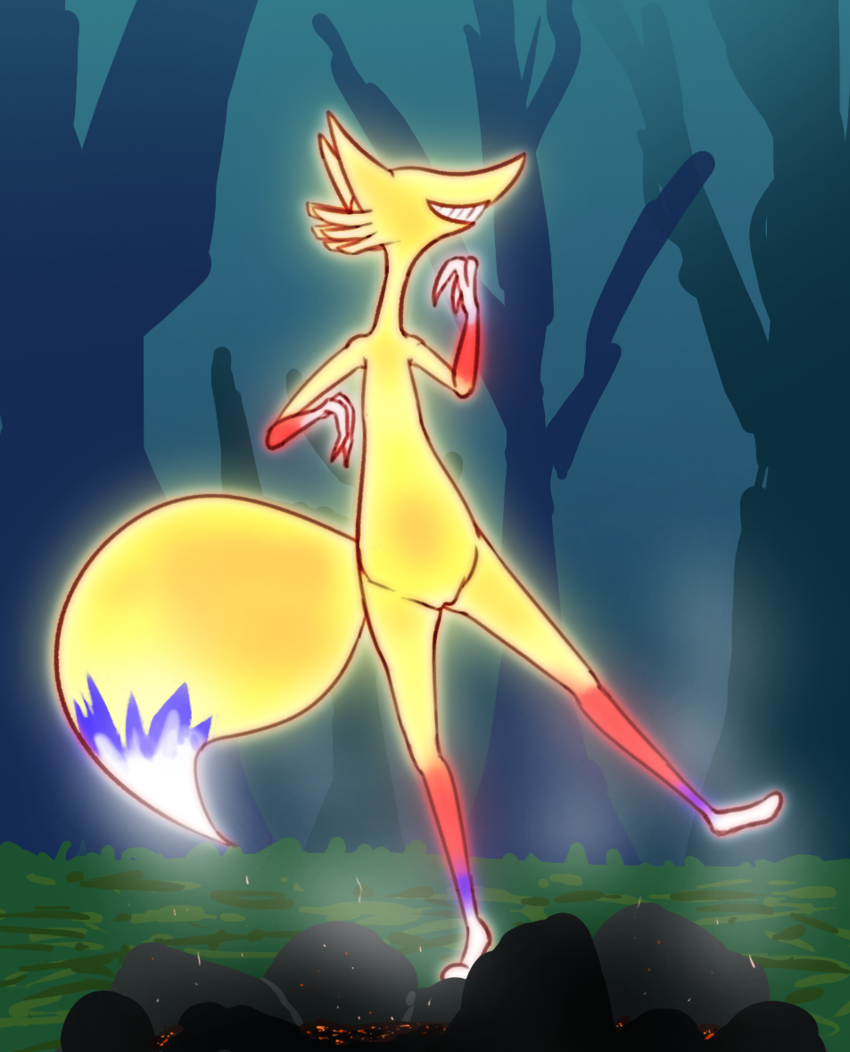 a_hat_in_time anthro canine female fire_spirit_(ahit) fizzpop fox mammal nude pussy solo tagme video_games