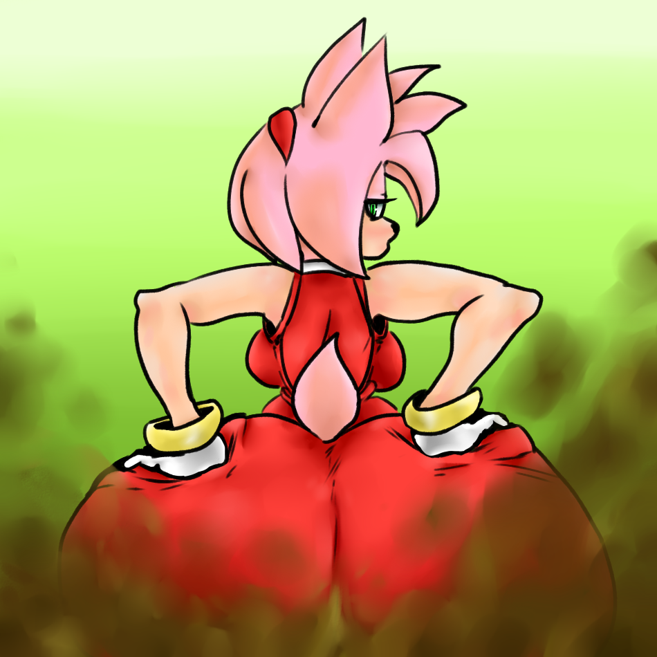 1girls amy_rose anthro ass ass ass_focus big_ass big_butt butt_focus fart fart_cloud fart_fetish farting furry hands_on_ass pink_fur sdsds96 sitting sonic_(series) tagme