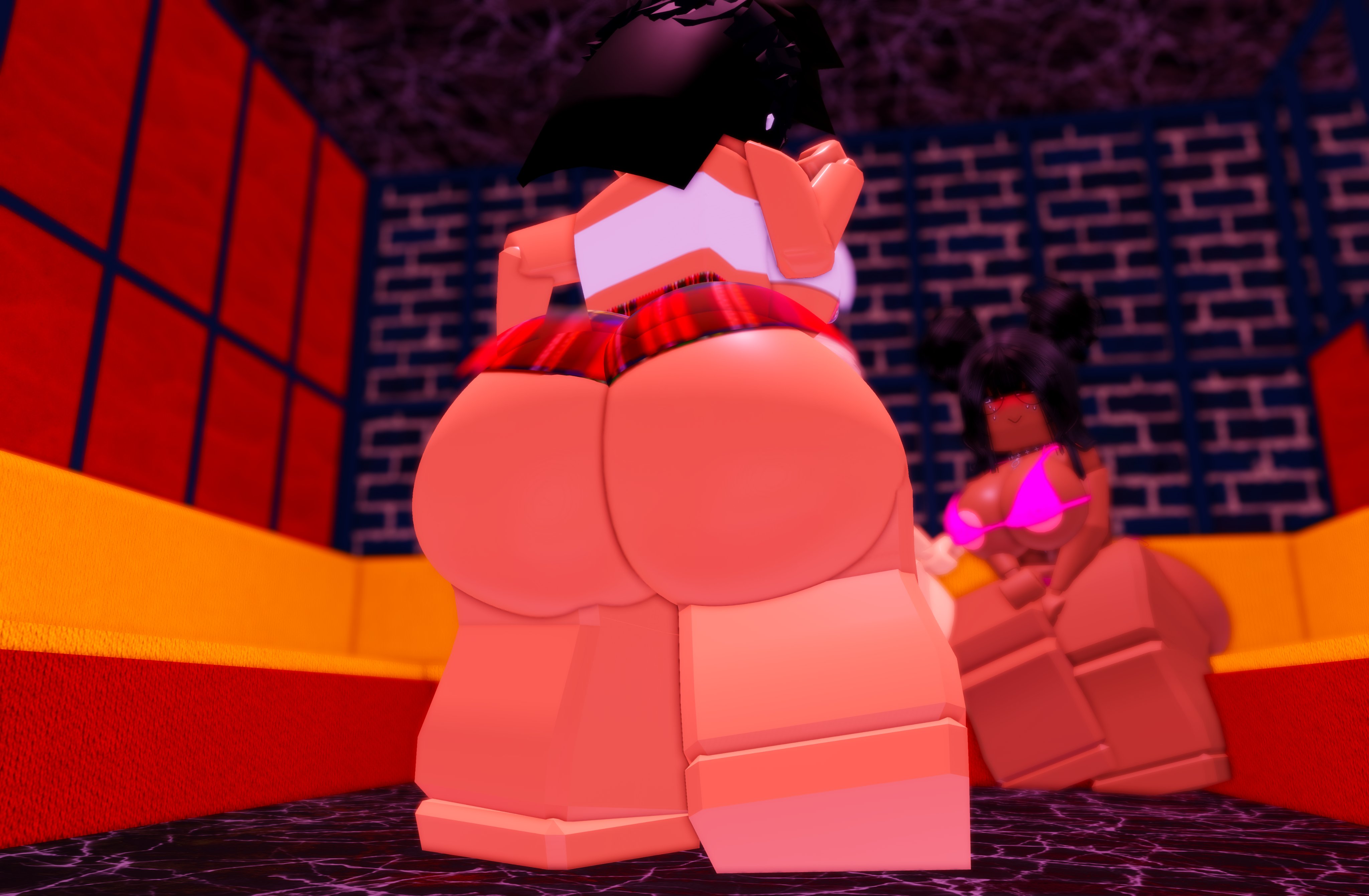 1girls, 3d, 3futas, ass, ass focus, behind view, big ass, big breasts, cnp (roblox), donquiotedd, futanari, roblox, roblox avatar, robloxian, self upload, tagme