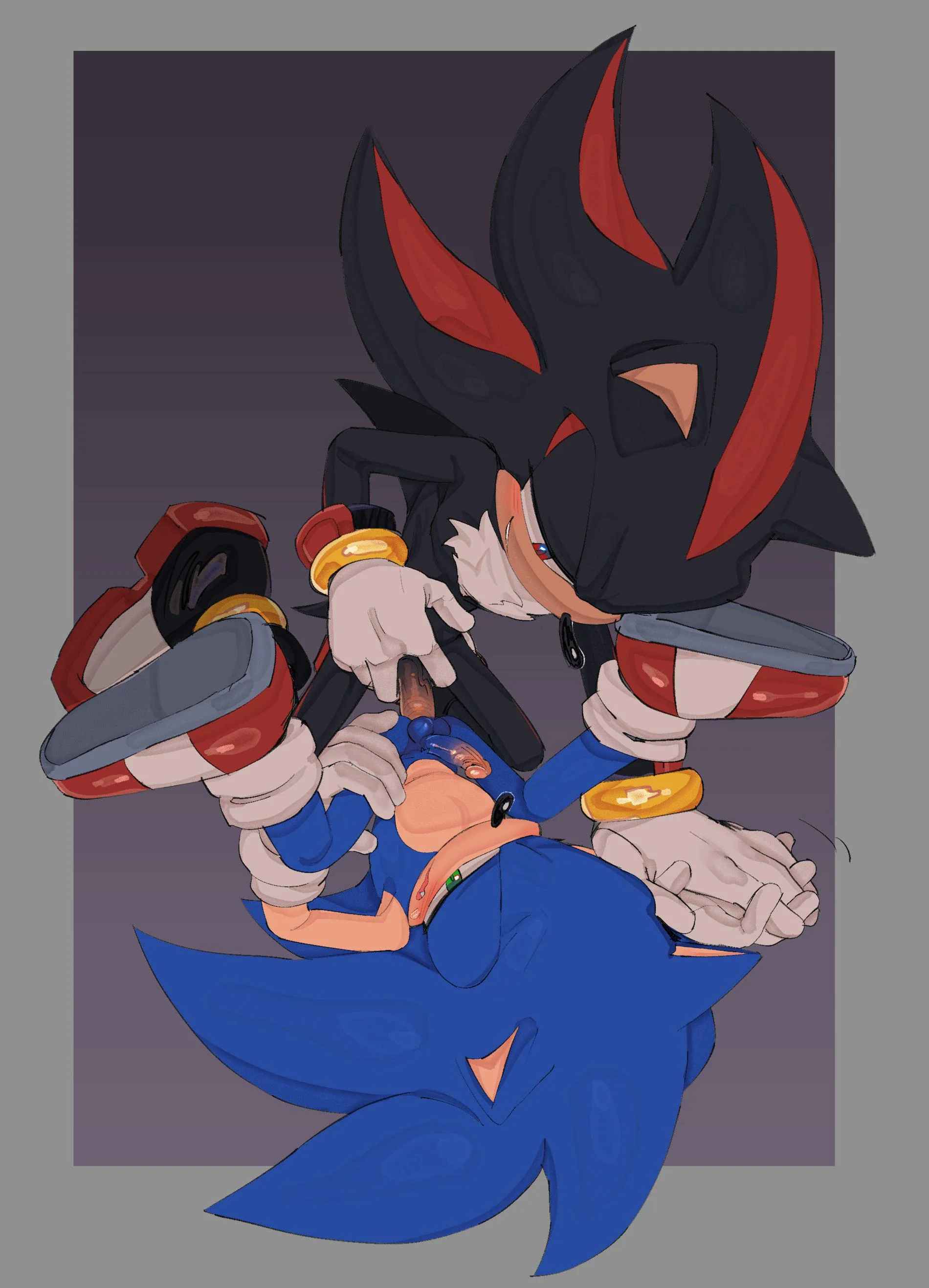 2boys artist_request shadow_the_hedgehog sonic_(series) sonic_the_hedgehog sonic_the_hedgehog_(series) tagme unknown_artist yaoi