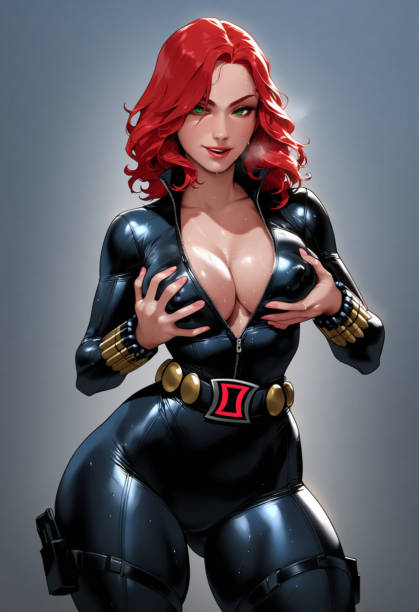 1girls ai_generated arched_back big_ass big_breasts big_butt black_widow_(marvel) blush blushing_female blushing_profusely breath bubble_ass bubble_butt cleavage deep_cleavage dripping female female_only grabbing_own_breast hip_bones huge_ass image_set large_breasts looking_at_viewer marvel marvel_comics narrow_waist natasha_romanoff open_mouth posing posing_for_the_viewer red_hair self_upload skin_tight skin_tight_outfit skin_tight_suit solo solo_female sweatdrop sweating sweaty sweaty_body sweaty_breasts sweaty_butt thick_thighs tight_clothing uncensored wide_hips yeetyboi5000