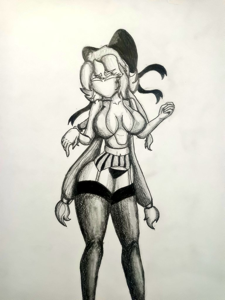 1girls bow breasts cleavage drawing eyelashes glitch_productions hairbow murder_drones niveth panties pantyhose shy solo solo_female tessa_elliot thick_ass thick_thighs thighhighs thighs traditional_art traditional_drawing_(artwork) traditional_media_(artwork) underwear white_eyes