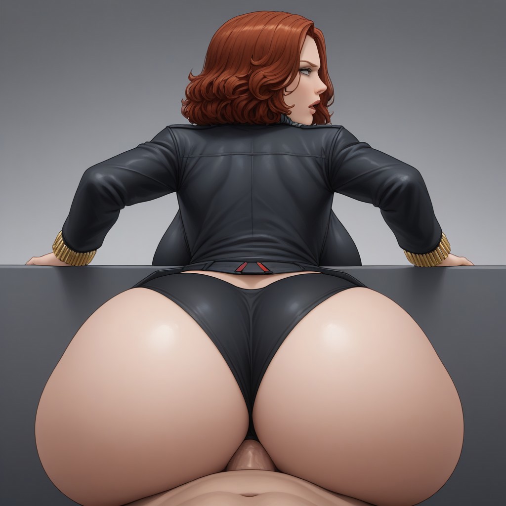 ai_generated big_ass black_widow_(marvel) civitai fucked_from_behind natasha_romanoff nice_ass pov pov_ass red_hair underwear viewed_from_behind