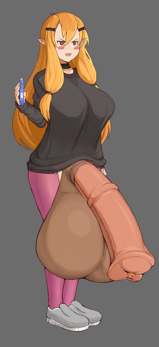 1futa, animal genitalia, animal genitalia on humanoid, balls, big breasts, breasts, dickgirl, erection, freja (gaikiken), futa only, futanari, gaikiken, horsecock, horsecock on humanoid, huge balls, huge testicles, hyper, hyper penis, intersex, large breasts, medial ring, penis, sheath, solo, solo futa, testicles