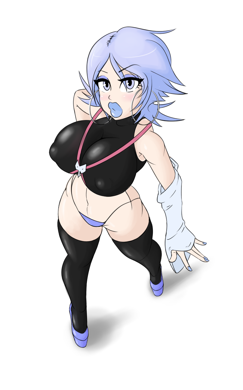 1girls aqua_(kingdom_hearts) big_breasts big_lips bimbo bimbofication black_clothing black_stockings black_tank_top black_thighhighs blue_eyes blue_hair blue_high_heels blue_lipstick blue_nails blue_thong blue_underwear blush blushing breasts clothing disney earrings erect_nipples erect_nipples_under_clothes eyelashes eyeshadow female female_only high_heels highres hoop_earrings hoop_earrings_oversized huge_breasts kingdom_hearts large_breasts lips lipstick looking_at_viewer looking_up navel sealguy shadow shiny_clothes shiny_hair short_hair solo square_enix standing stockings tank_top thighhighs thong underwear video_game video_games voluptuous white_background wide_hips