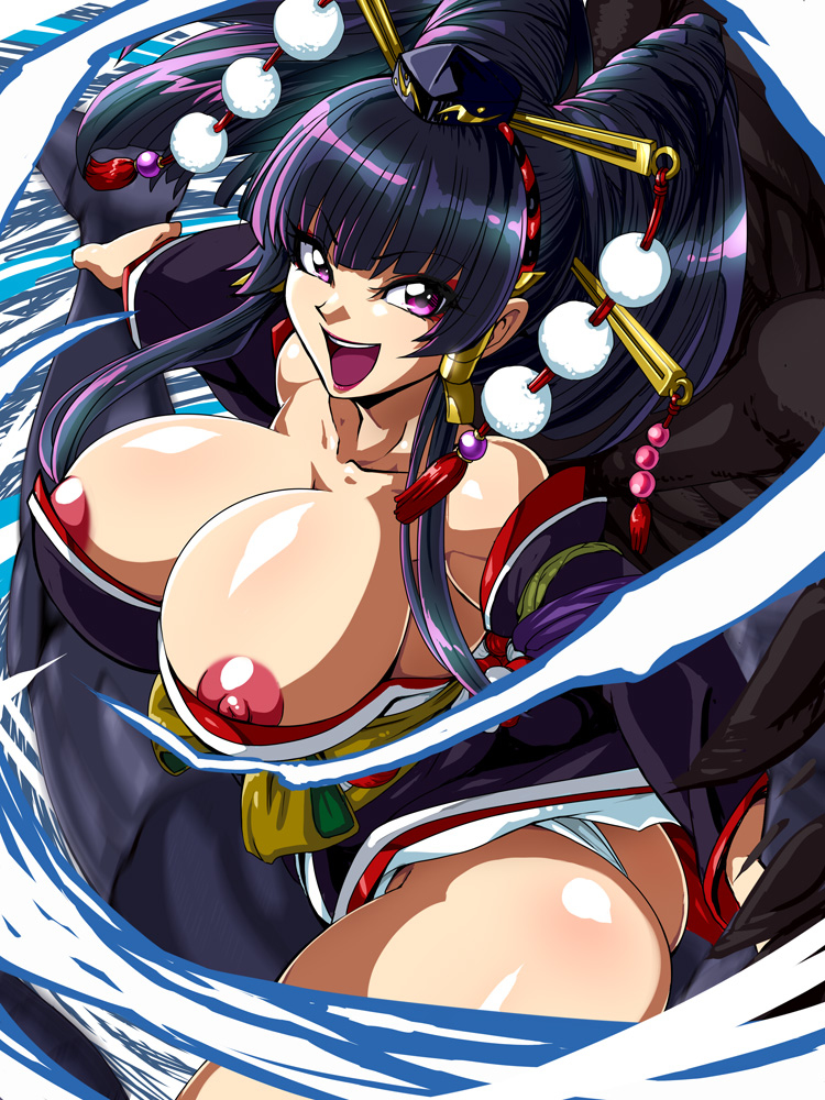 banned_artist breasts dead_or_alive dead_or_alive_5 female huge_breasts image_sample nyotengu pixiv_sample raburebo smile