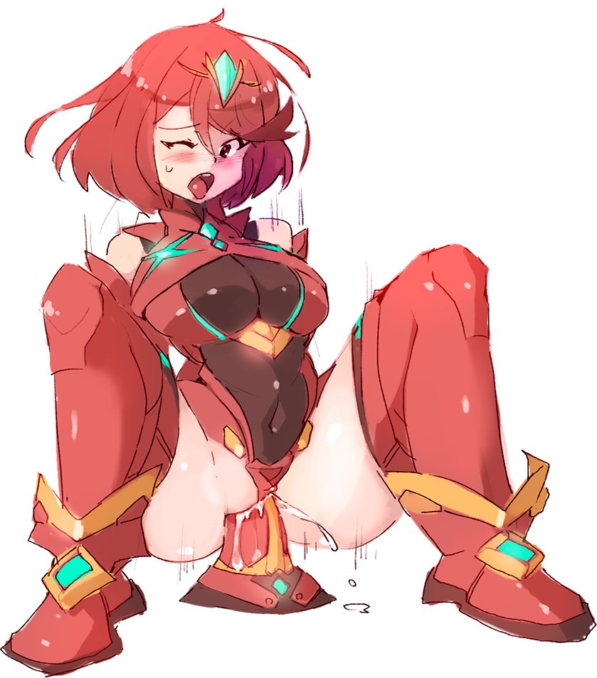 1girls, dildo, dildo in pussy, female, masturbation, nintendo, pussy, pyra, red hair, rtil, tagme, vaginal insertion, xenoblade (series), xenoblade chronicles 2