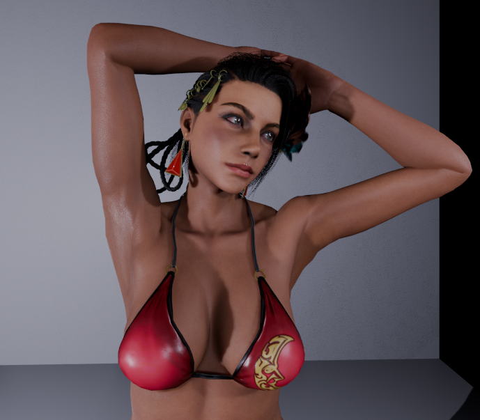 1girls 3d ass azucena_milagros_ortiz_castillo bandai_namco beach big_ass big_breasts breasts brown_eyes brown_hair curvy curvy_female curvy_figure dark-skinned_female dark_skin earrings female female_only hair_ornament huge_breasts latina medium_hair mod namco peruvian peruvian_female pose seductive solo standing sweat tanned tekken tekken_8 thick_thighs video_game_character voluptuous voluptuous_female wide_hips