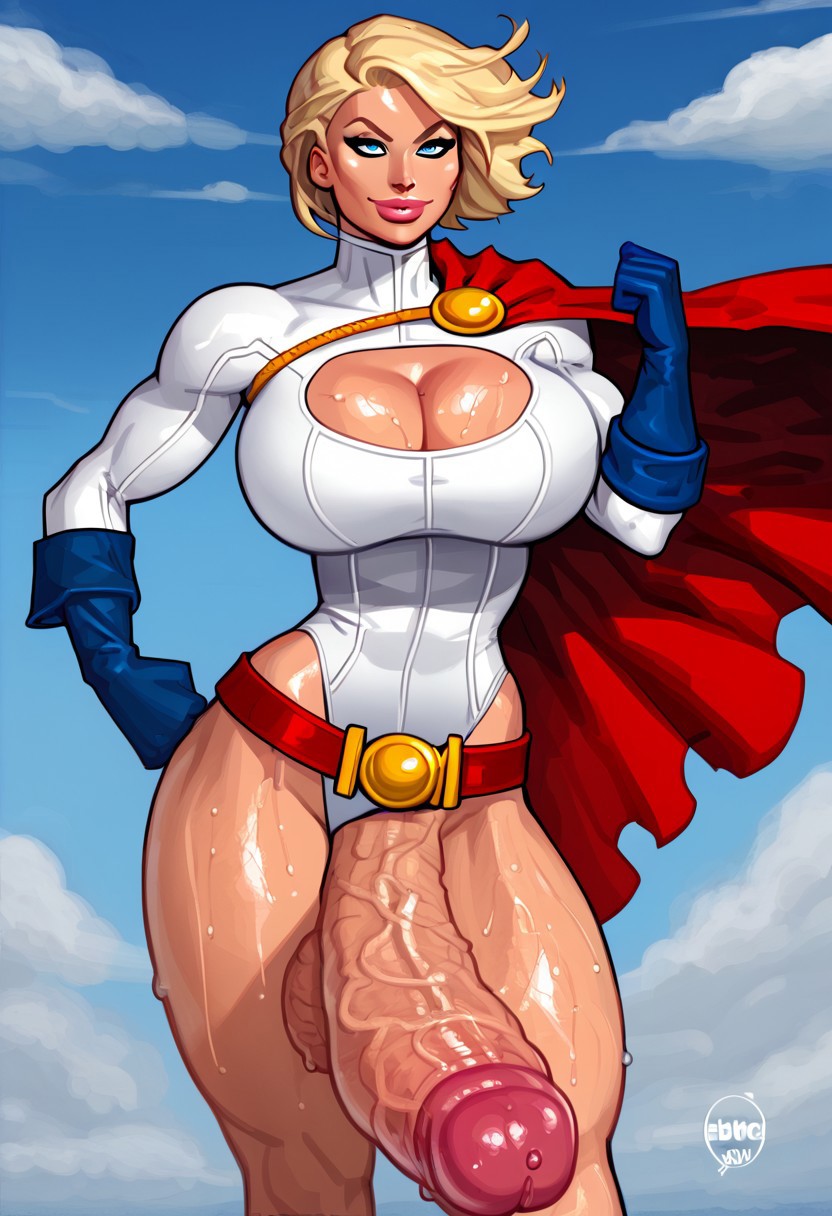 ai_generated big_breasts big_penis futa_only futanari gwee huge_cock kara_danvers kara_zor-el large_breasts power_girl