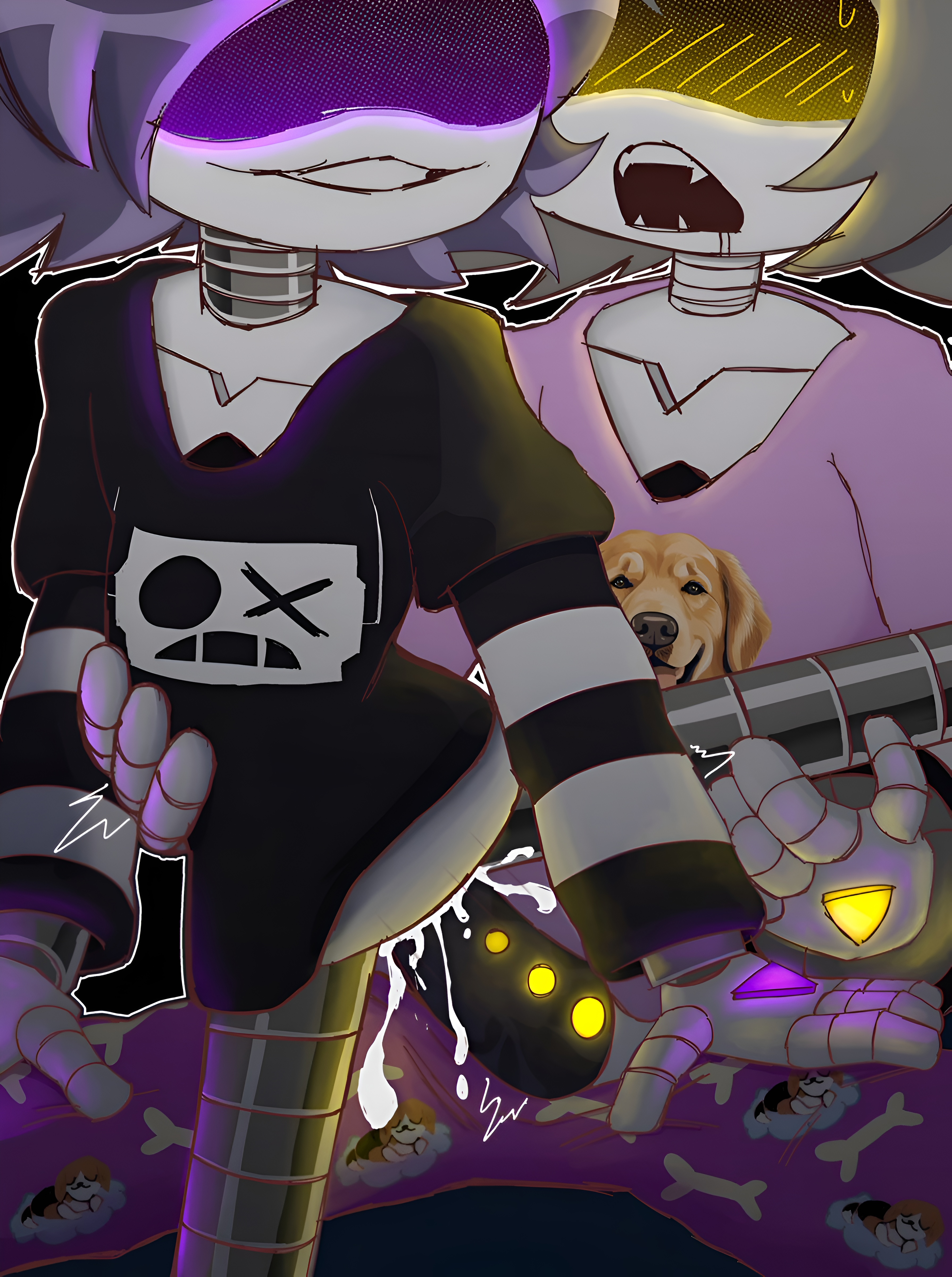 1boy1girl, female, male, murder drones, n (murder drones), penetration, pijama, straight, uzi (murder drones), vicious fiend