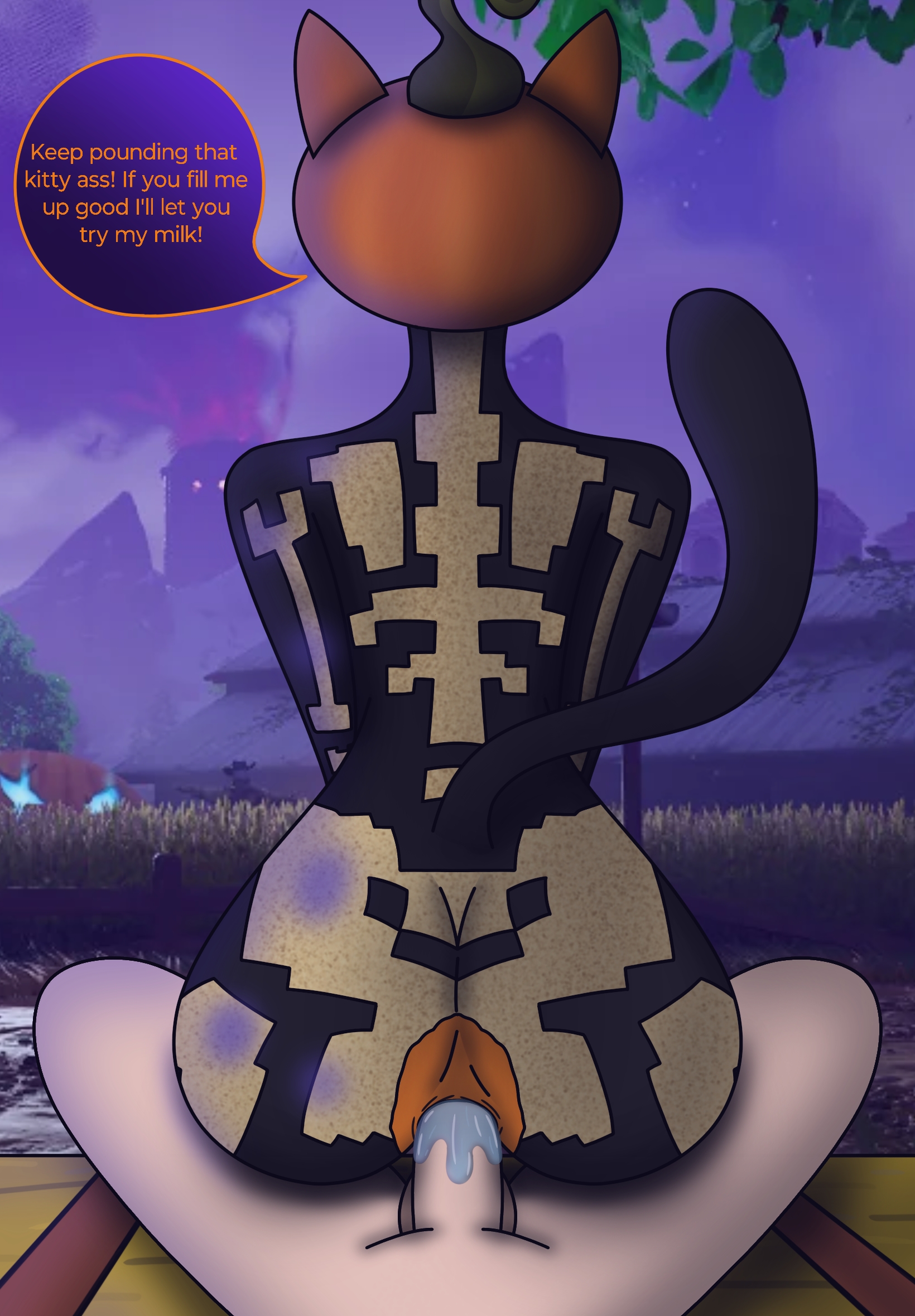 1boy1girl, anal, anal sex, anus, anus juice, ass focus, ass juice, back view, big ass, feline, female, fortnite, fortnitemares, halloween, male, piano1738, pov, pumpkin, pumpkin girl, pumpkin head, reverse cowgirl position, riding, ripped bodysuit, ripped clothing, skeleton markings, spice (fortnite), tail, teasing, teasing viewer