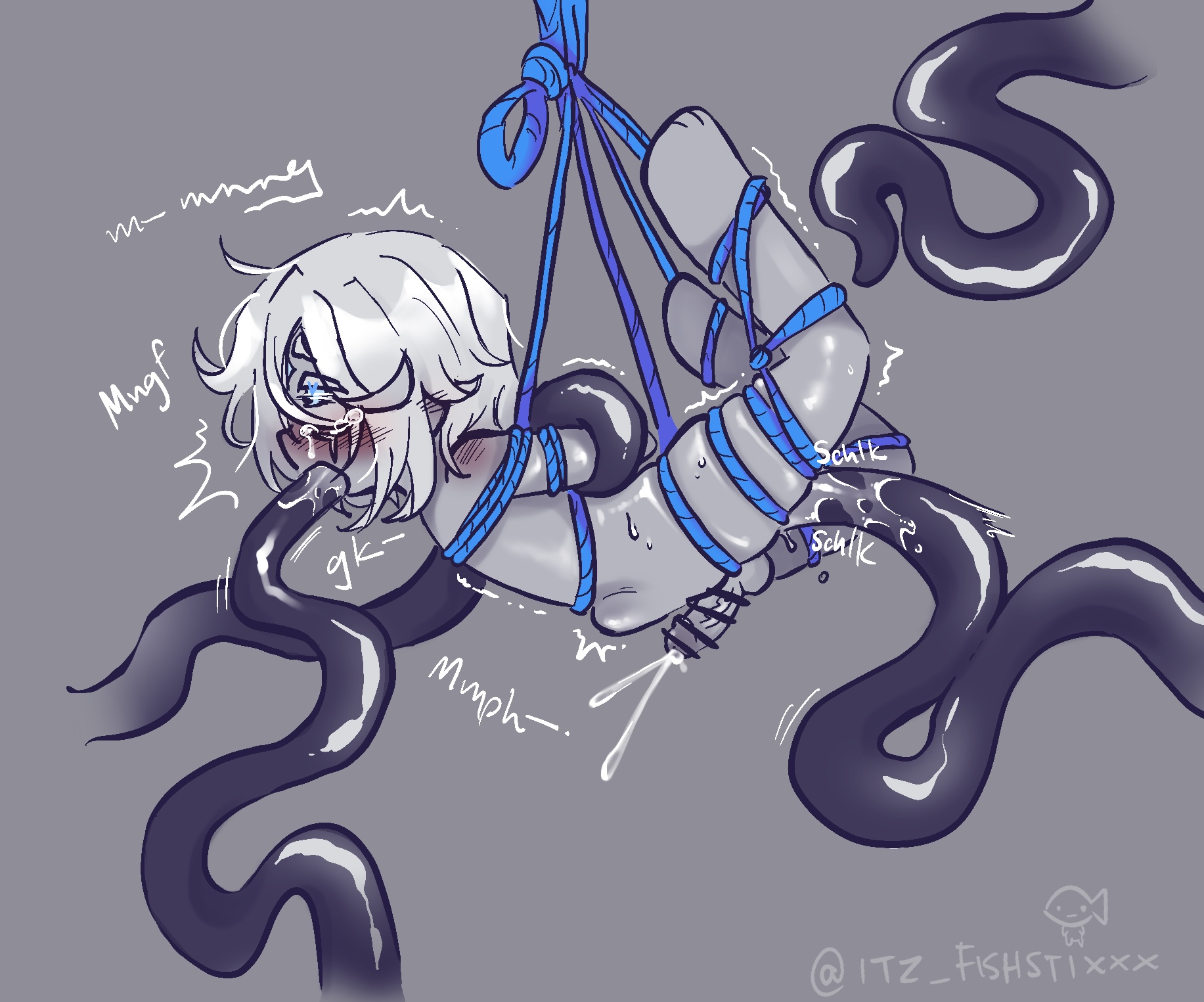 anal, anal sex, belly bulge, blush, bondage, censored, cookie run, cookie run kingdom, cum, eyes rolling back, gay, gay sex, heart-shaped pupils, itz fishstixxx, oral, oral penetration, pure vanilla cookie, restrained, shibari bondage, stomach bulge, suspension, tagme, tears, tentacle, tentacle sex, truthless recluse