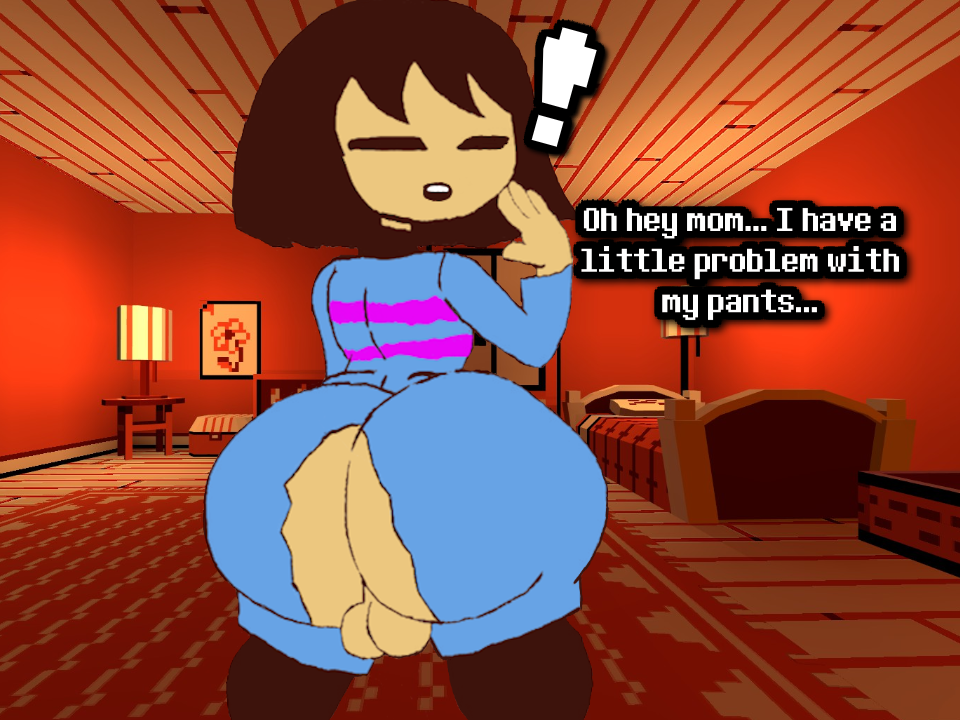 1femboy 1male big_ass brown_hair bubble_ass edit femboy feminine_male frisk huge_ass male ripped_clothing ripped_pants short_hair solo undertale