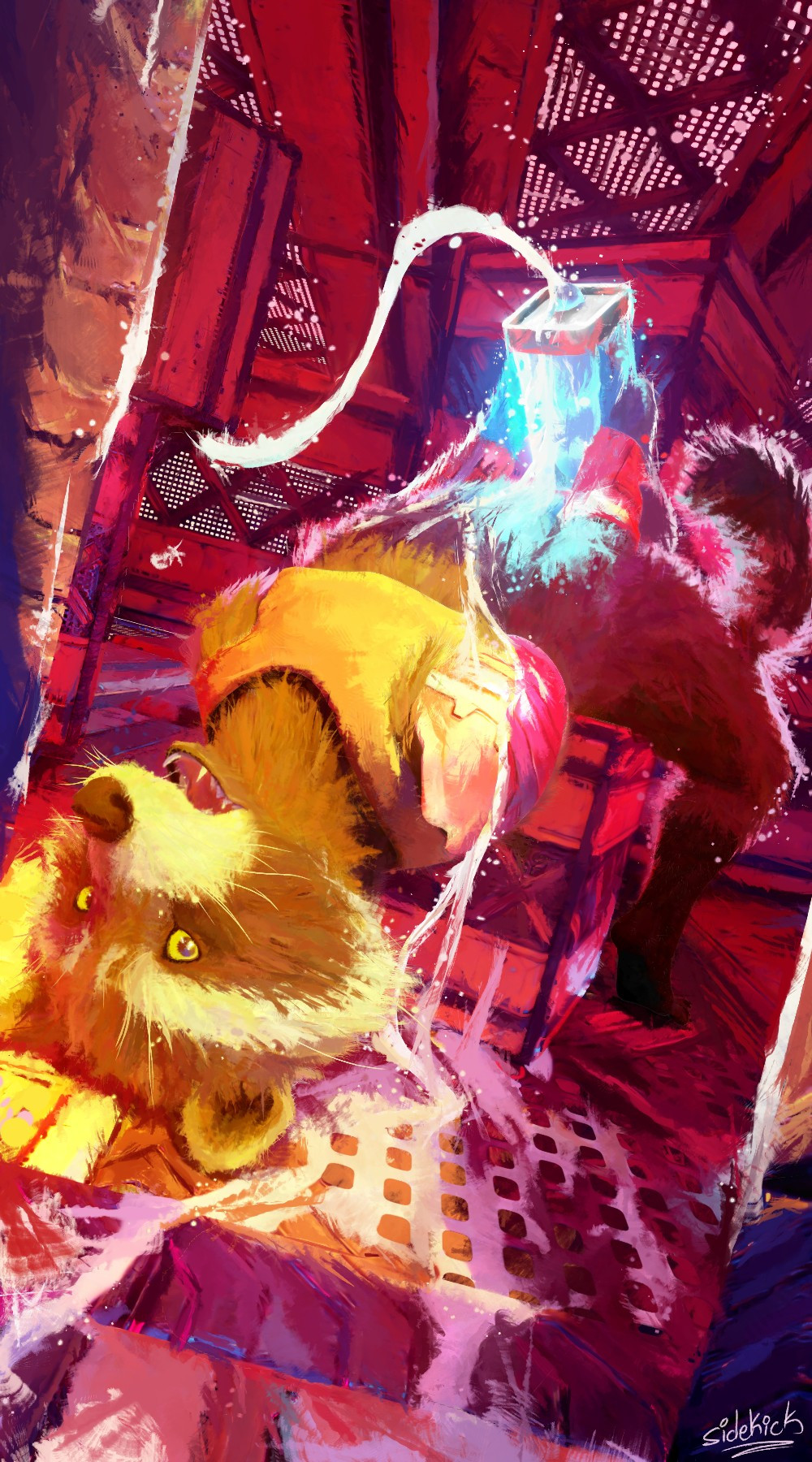 anthro bodily_fluids brown_body brown_fur clothing cum ejaculation erection fluffy fur genital_fluids genitals guardians_of_the_galaxy hi_res male mammal marvel penetrable_sex_toy penis procyonid raccoon rocket_raccoon sex_toy shirt sidekick solo tail tank_top topwear yellow_eyes