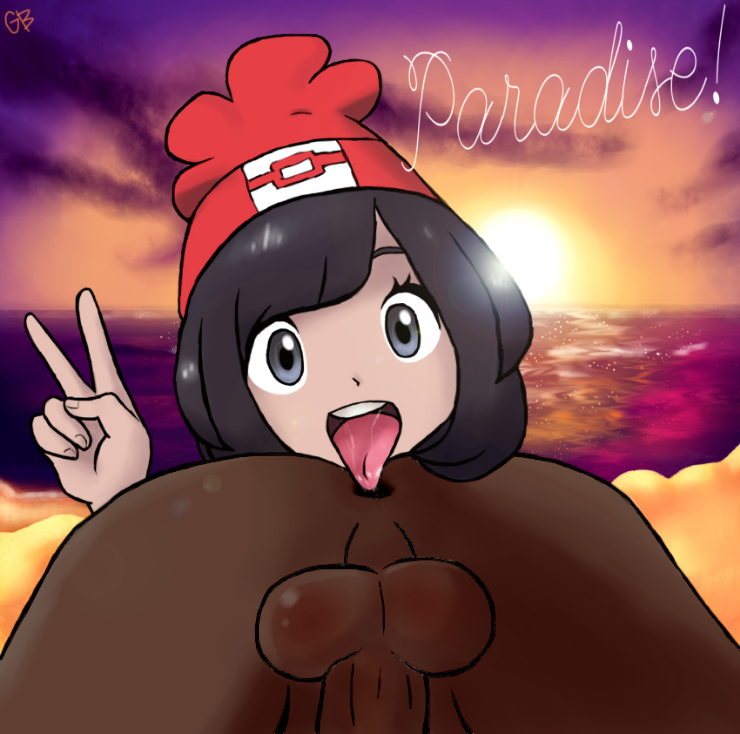 1boy, 1girls, anilingus, anus, ass, balls, dark skin, dark-skinned male, female, female rimming male, glazinbuns, human, human only, interracial, licking, light skin, light-skinned female, male, male anilingus, nintendo, penis, pokemon, pokemon sm, rimjob, rimming, selene (pokemon), smooth skin, straight, testicles, v
