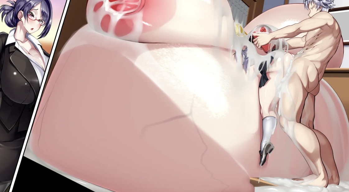 big belly, big breasts, breasts, brother and sister, caught in the act, cumflation, female, incest, kawahagitei, lactation, room filling, tagme