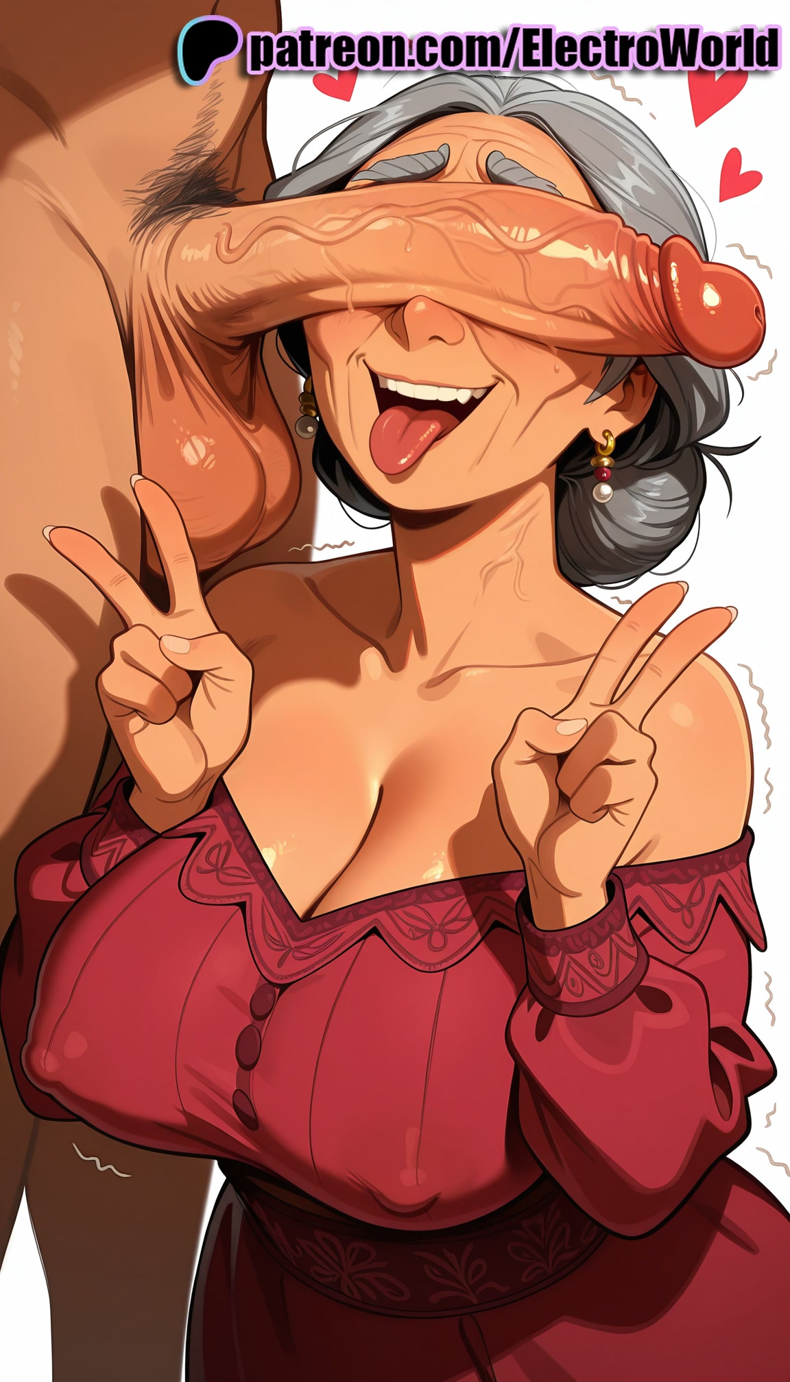 1boy, 1girls, 2025, ai generated, alma madrigal, artist name, balls, big breasts, big chest, black hair, breasts, bust, busty, chest, cleavage, clothed female nude male, cock, covered nipples, dick, double v, earrings, electroworld, encanto, erection, female, foreskin, heart, hi res, high quality, high resolution, highres, huge cock, jewelry, large breasts, large penis, male, male pubic hair, off shoulder, patreon, patreon username, penis, penis awe, penis on face, pubic hair, stable diffusion, straight, testicles, tongue, tongue out, trembling, twitching penis, uncensored, uncircumcised, v, veiny penis, w, watermark