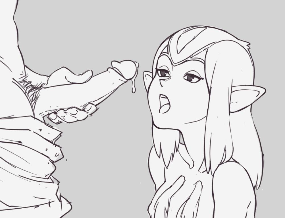1boy, 1girls, awaiting cum, blue submarine no. 6, female, fins, fish girl, fish humanoid, forehead mark, hand on penis, human, humanoid, imminent cumshot, imminent facial, imminent oral, imminent sex, jerkoff visual assistance, leaking precum, male, marine humanoid, monster girl, mutio, open mouth, pants, penis, pointy ears, sketch, suoiresnu
