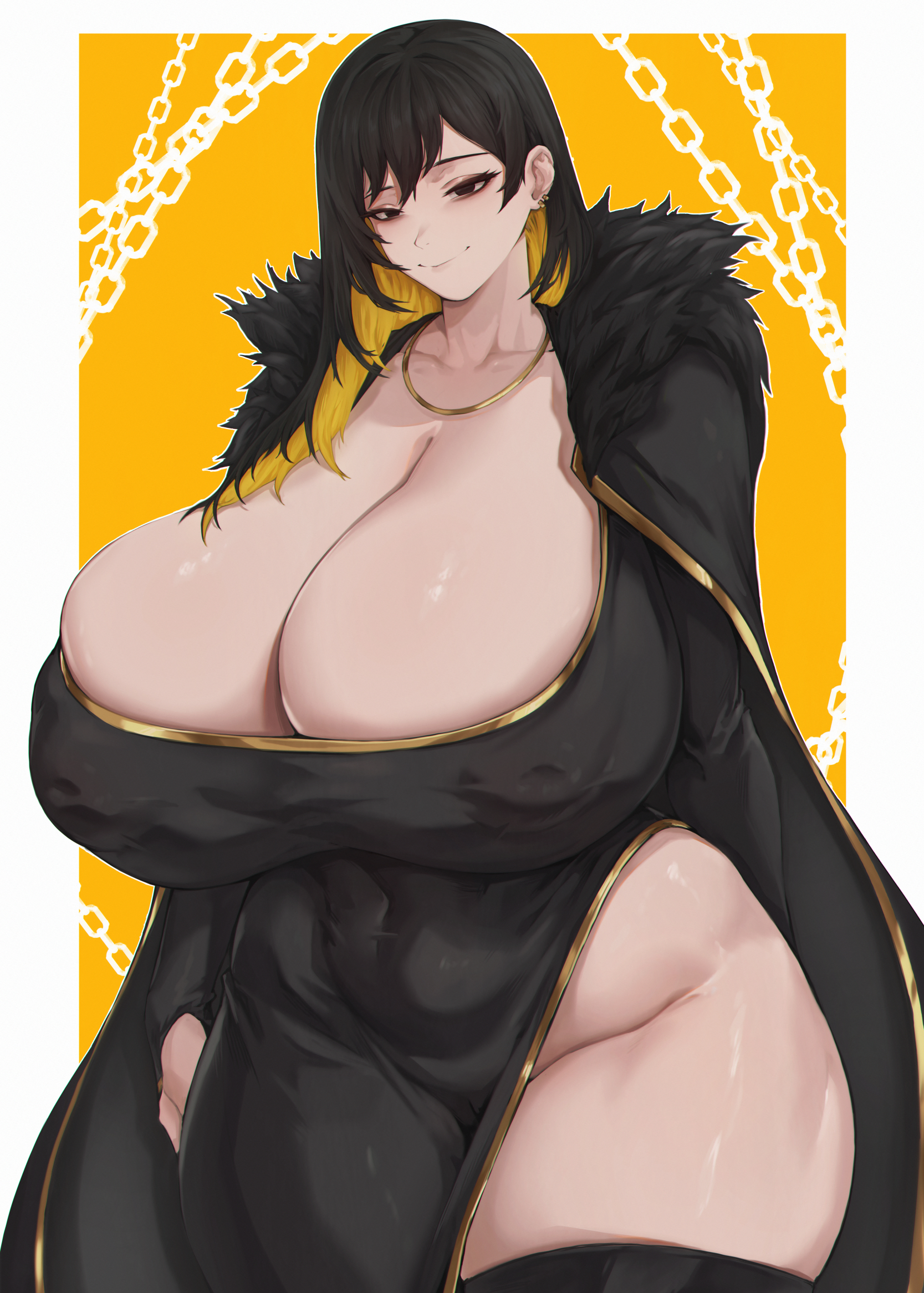 1girls, arbiter (project moon), areola bulge, binah, binah (project moon), breasts, cameltoe, cleavage, female, female only, gigantic breasts, huge breasts, human, library of ruina, lobotomy corporation, massive breasts, overflowing breasts, project moon, puffy areola, revealing clothes, skindentation, voluptuous, voluptuous female, zer0artzer0