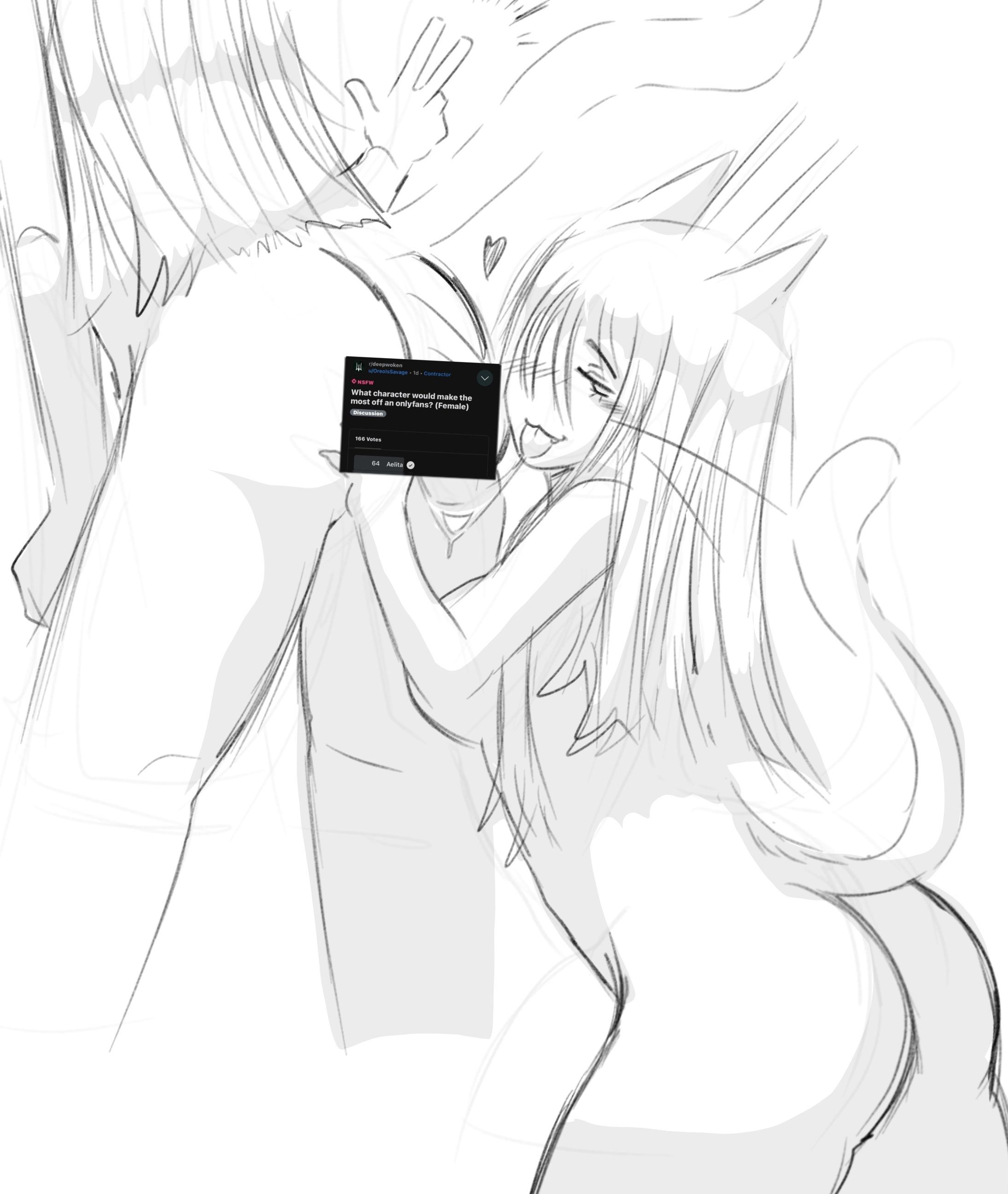 :3, 2girls, aelita (deepwoken), big ass, big breasts, breasts, cat ears, cat tail, censored, censored pussy, clone, clones, cunnilingus, deepwoken, felinor (deepwoken), female, long hair, naked, no color, pussy, roblox, roblox game, robloxian, saliva, saliva trail, sketch, source request, tagme, tongue, tongue out, uncolored, unknown artist, v sign, visionshaper (deepwoken)