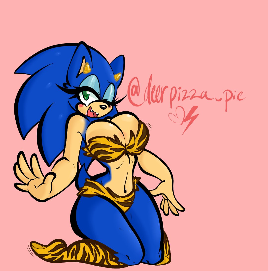 breasts deerpizza_pie female rule_63 sonic_(series) sonic_the_hedgehog sonique_the_hedgehog thighhighs