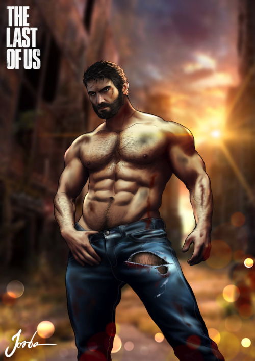 abs dirty joel_miller jorden_arts lowres male male_only muscular outdoors ripped_clothing solo the_last_of_us video_games