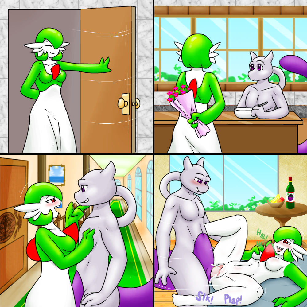 1:1 anthro bodily_fluids cum cum_in_pussy cum_inside duo ejaculation female flower gardevoir genital_fluids green_hair hair humanoid inside legendary_pokémon livinlovindude loss male meme mewtwo nintendo penetration plant pokemon pokemon_(species) purple_body purple_skin straight vaginal_penetration video_games