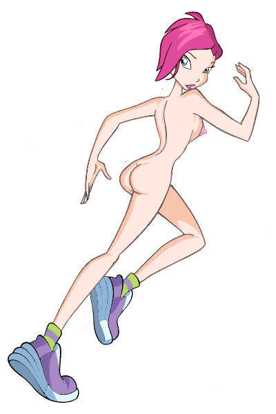 1girls 4kids_entertainment dk human looking_back nickelodeon nude rainbow_(animation_studio) riffsandskulls running shoes tecna winx_club