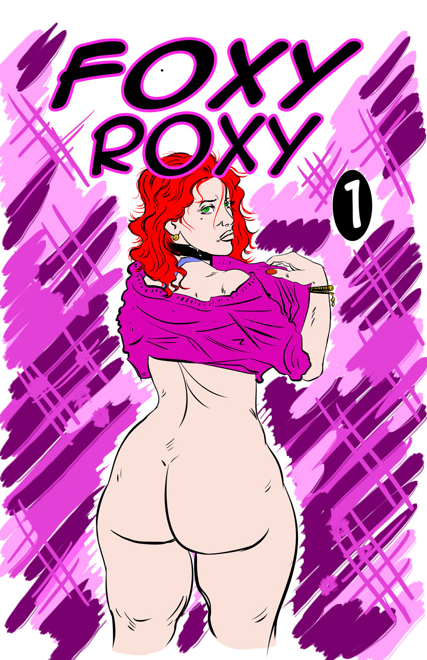 big_ass big_butt comic cover_page curvaceous curvy foxy_roxy green_eyes red_hair story